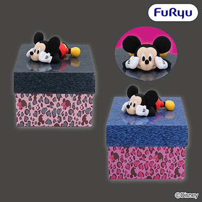 ミッキーマウス＆ミニーマウス　ギャルっぽレオパード　ぬいぐるみギフトボックス画像
