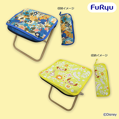 ディズニー　スティッチ　折りたたみチェア画像