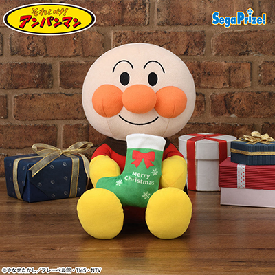 それいけ！アンパンマン　クリスマスソックス小物入れぬいぐるみLL画像